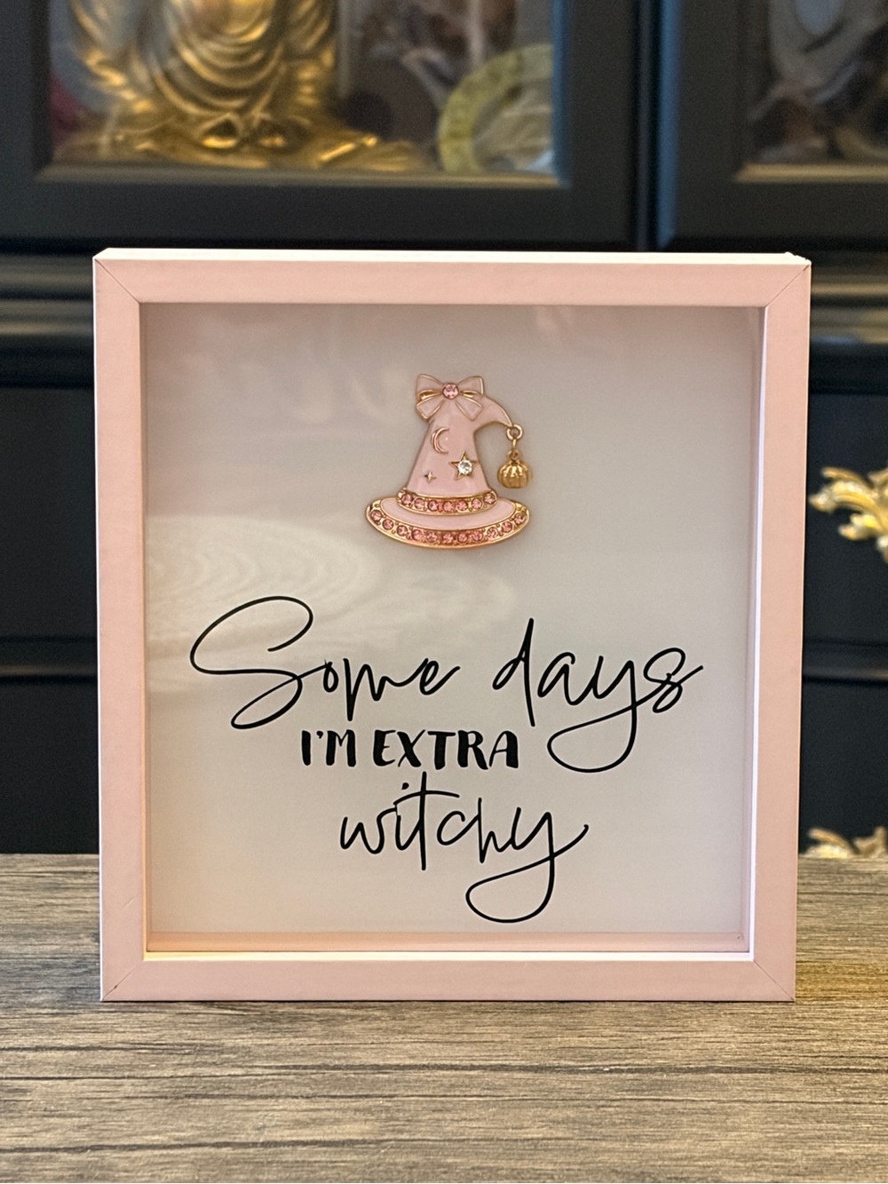 Pink "Some Days I'm Extra Witchy" Decorative Picture Frame